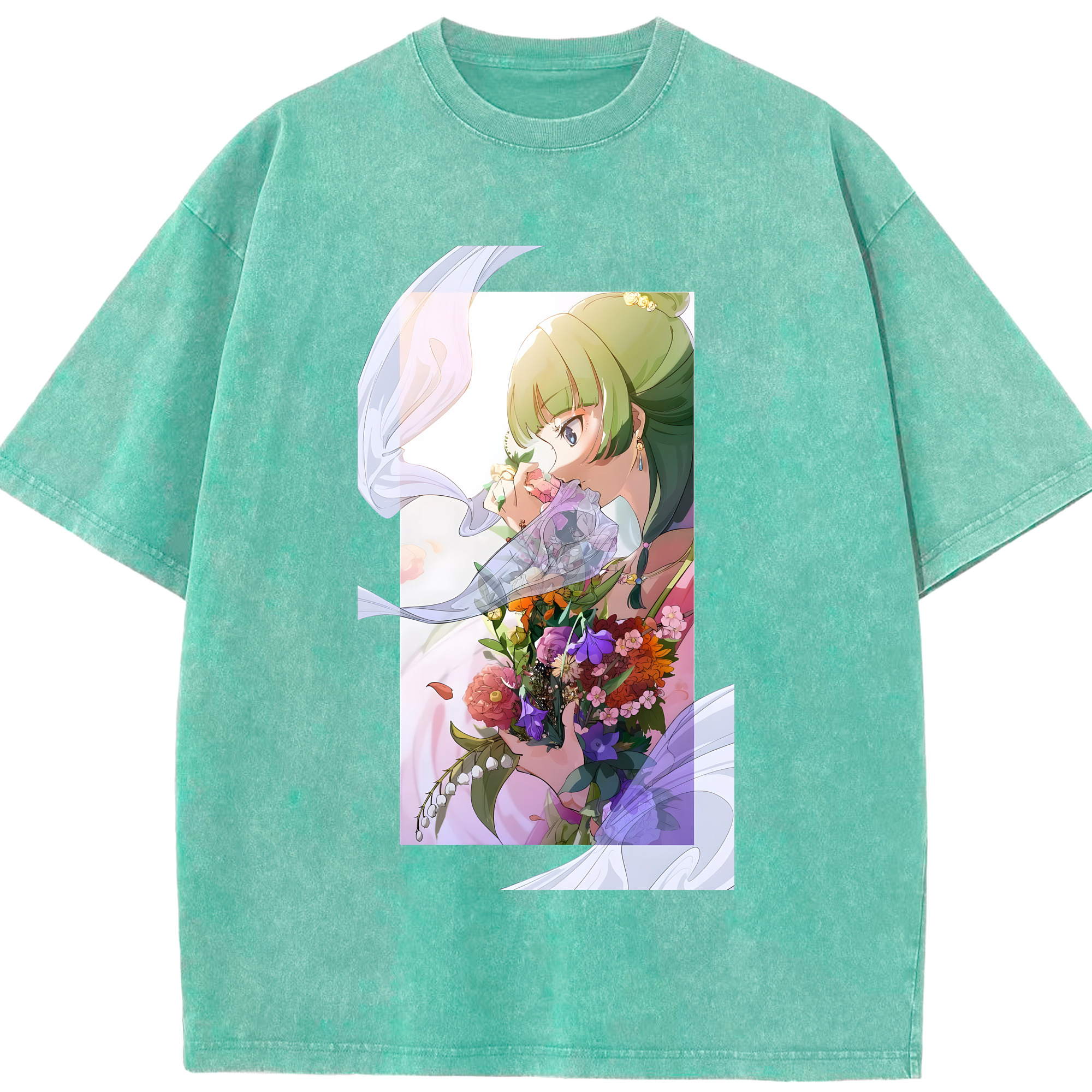 （画像用） 薬屋のひとりごと The Apothecary Diaries 綿100% ヴィンテージ風 半袖Tシャツ（フロントプリント）